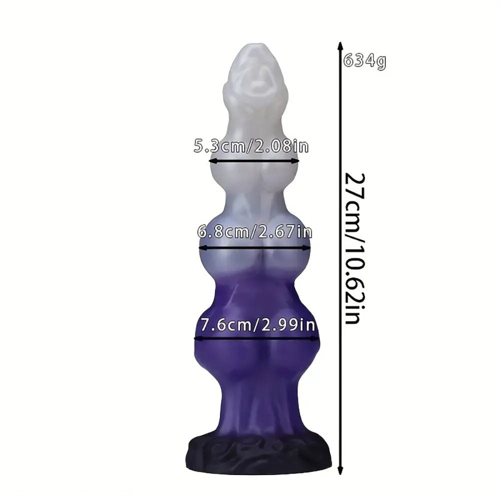 Triple Knot Animal Dildo - Knotted Dog Dildo, 3 Sizes