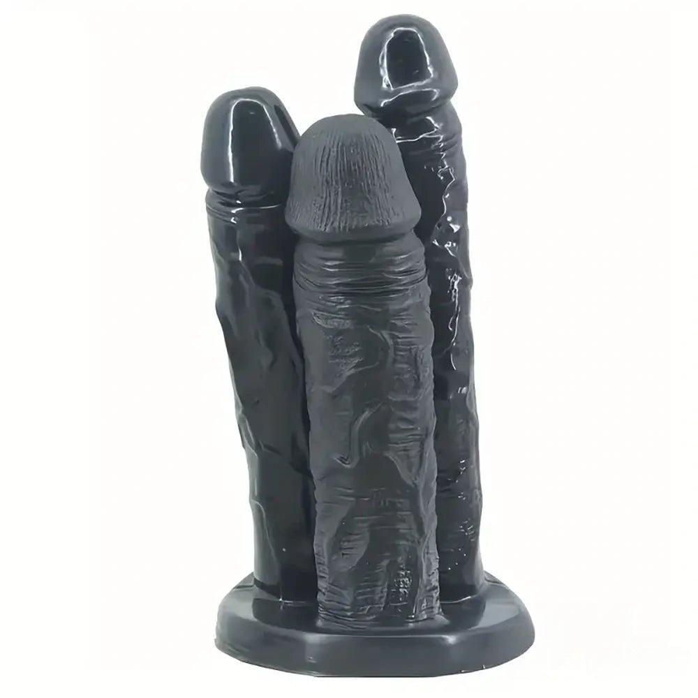 Triple Shaft Ridged Dildo - Fantasy Triple Shaft Toy