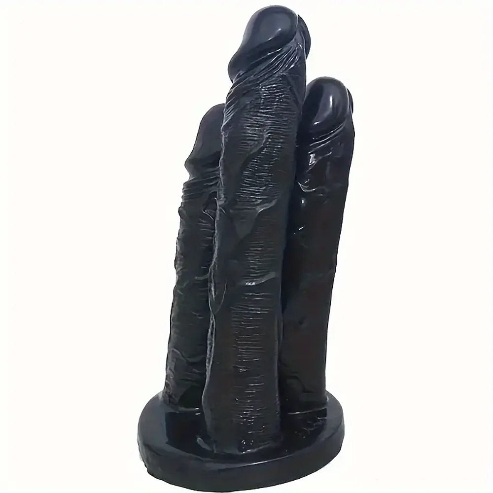 Triple Shaft Ridged Dildo - Fantasy Triple Shaft Toy