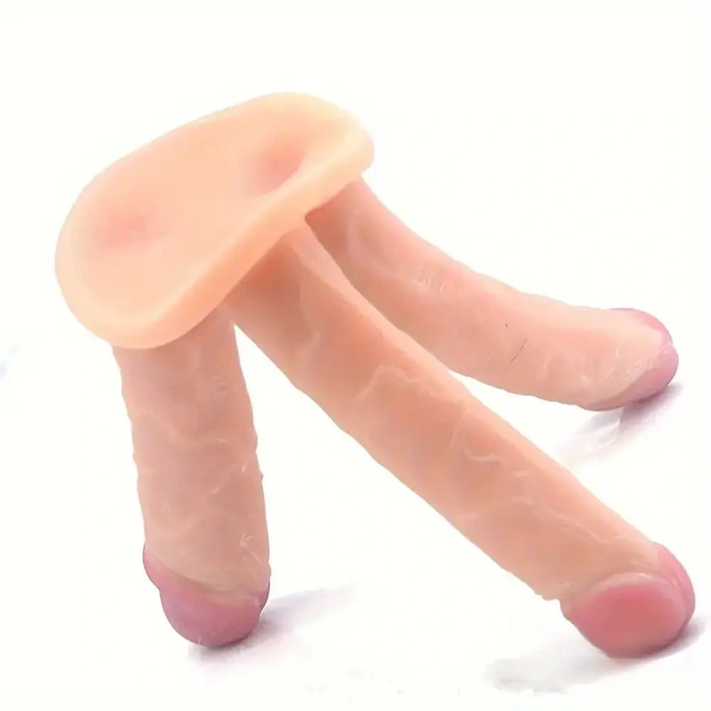 Triple Shaft Ridged Dildo - Fantasy Triple Shaft Toy