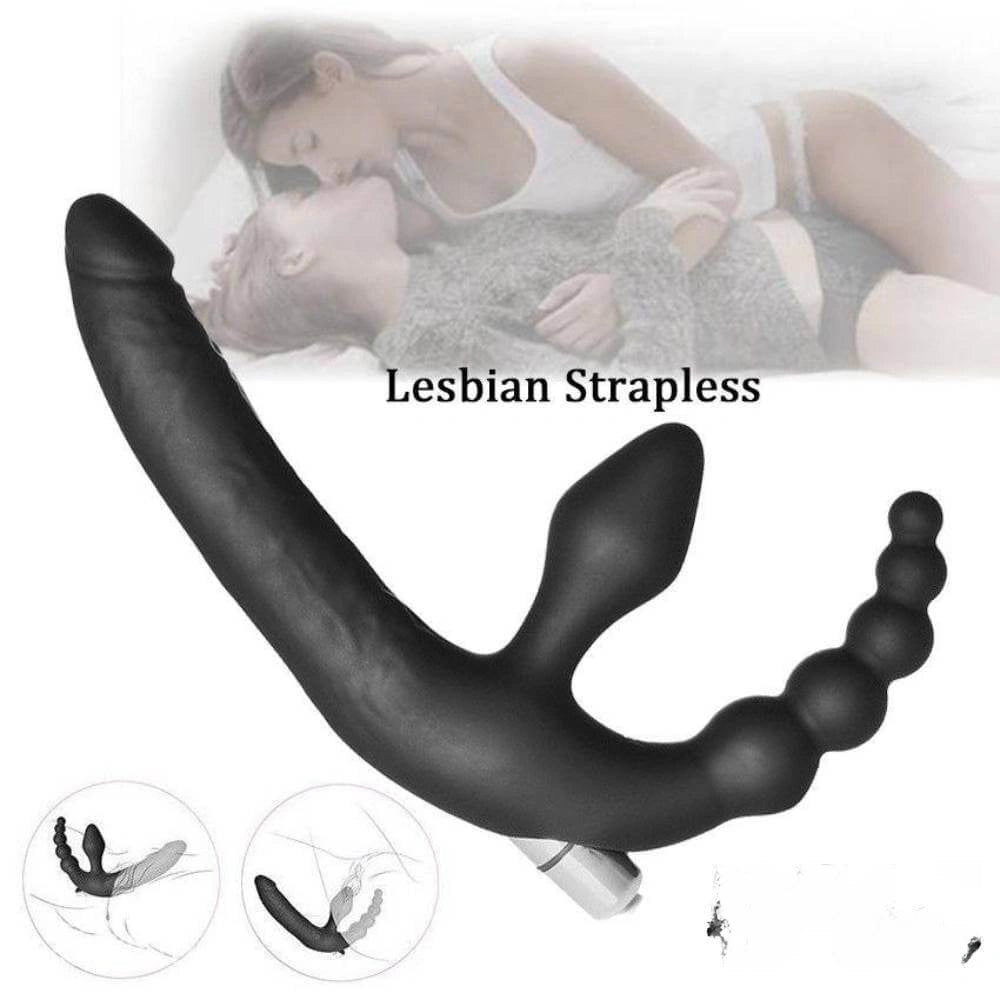 Triple Silicone Anal Beads Vibrator - Vibrating Anal Plug Set