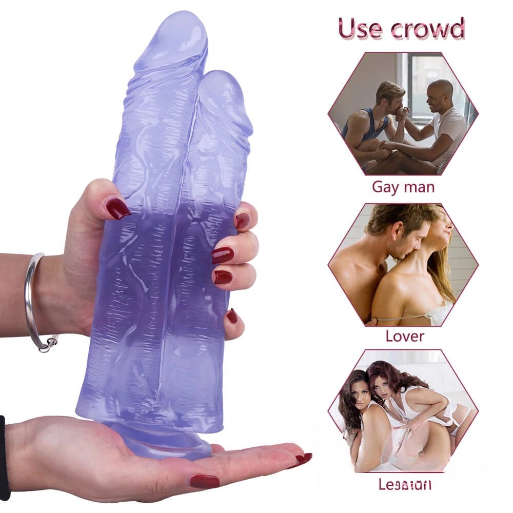 Twin-Head Conjoined Veined Dildo - Realistic Dildo