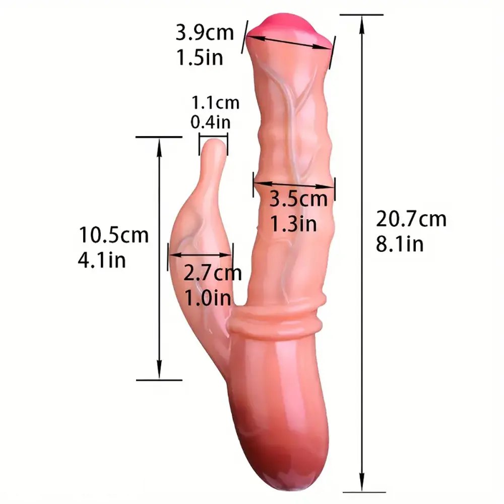Twin Head Fantasy Dildo 8.15in - Silicone Fantasy Dildo
