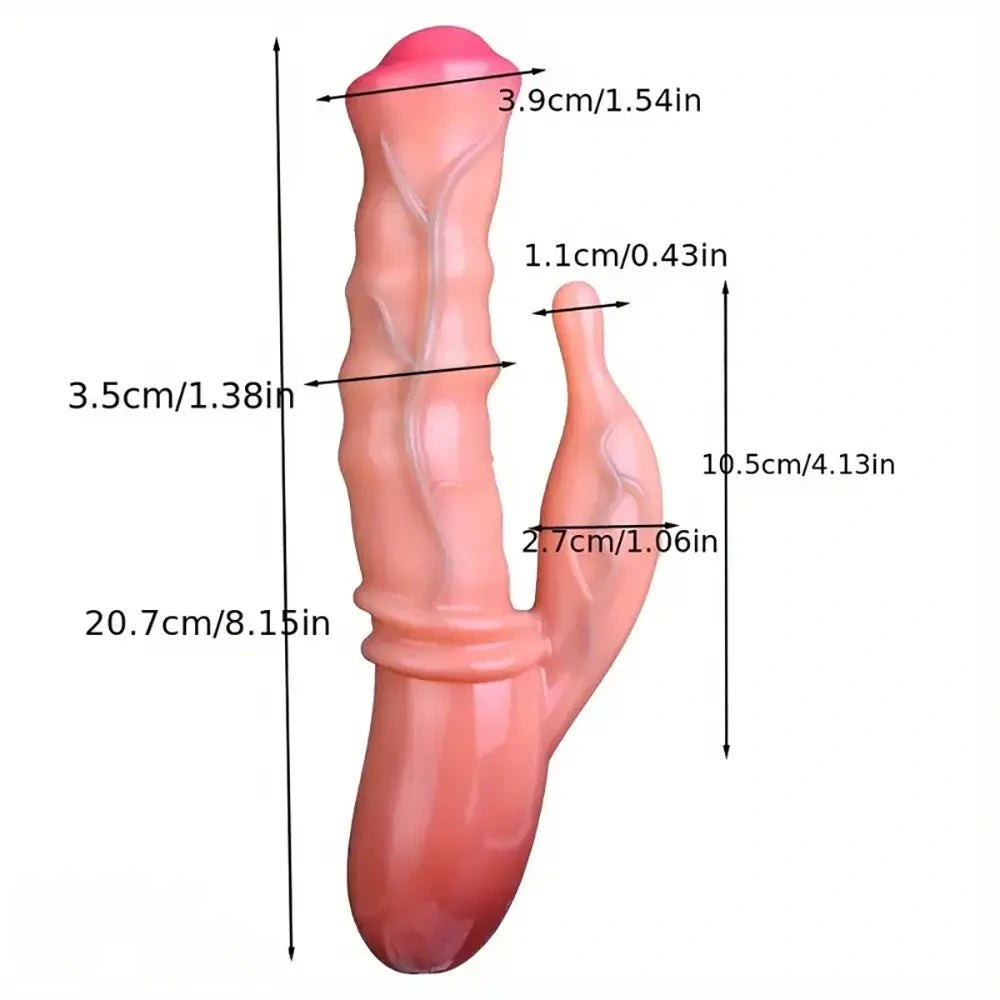 Twin Head Fantasy Dildo 8.15in - Silicone Fantasy Dildo