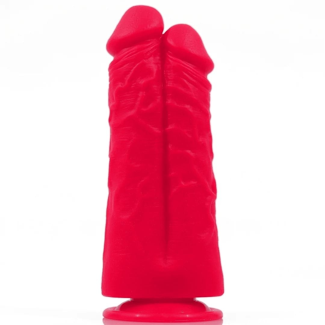 Twin-Head Silicone Suction Cup Dildo - Fantasy Dildo