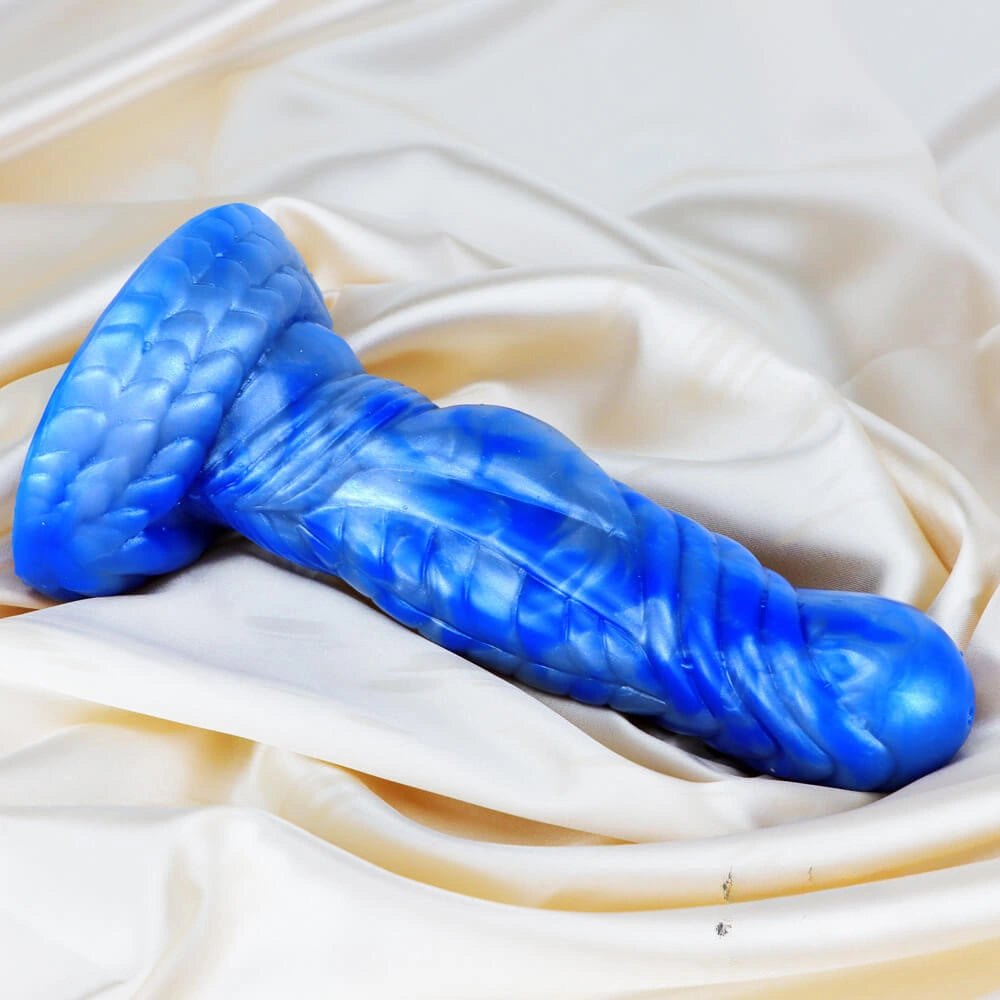 Twisted Dragon Fantasy Dildo - Dragon Scale Silicone Dildo