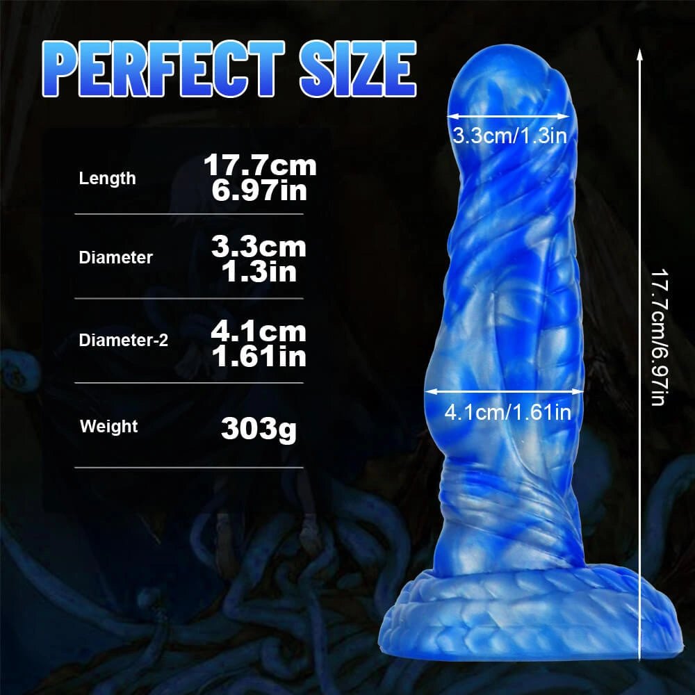 Twisted Dragon Fantasy Dildo - Dragon Scale Silicone Dildo