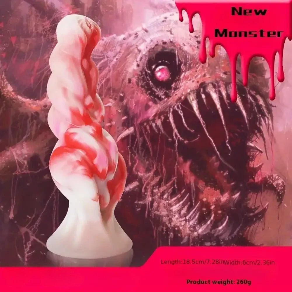 Twisted Fantasy Silicone Dildo - Ribbed Dragon Style Dildo