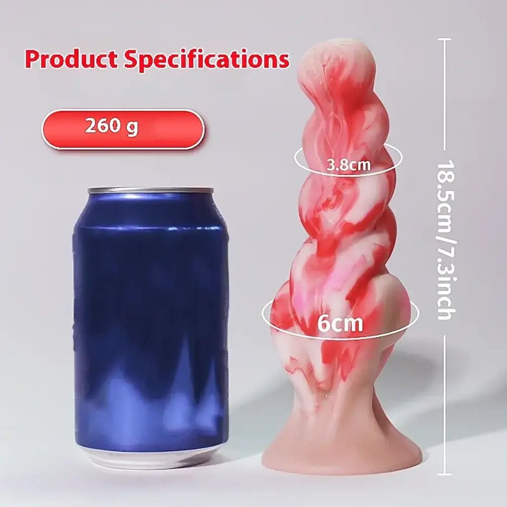Twisted Fantasy Silicone Dildo - Ribbed Dragon Style Dildo
