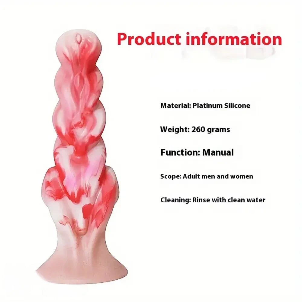 Twisted Fantasy Silicone Dildo - Ribbed Dragon Style Dildo