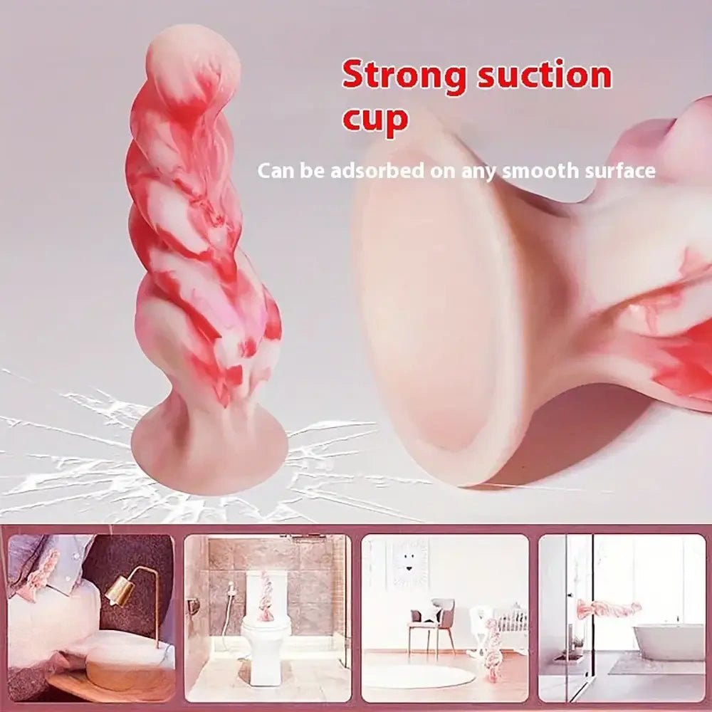 Twisted Fantasy Silicone Dildo - Ribbed Dragon Style Dildo
