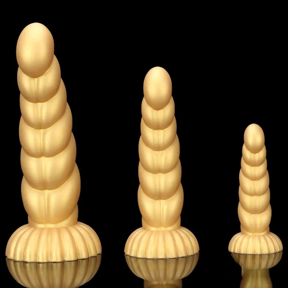 Twisted Gold Silicone Fantasy Dildo - Fantasy Dildo