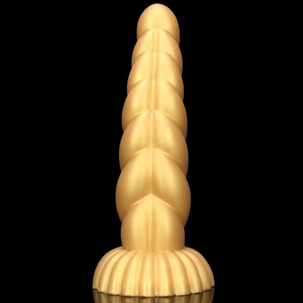 Twisted Gold Silicone Fantasy Dildo - Fantasy Dildo