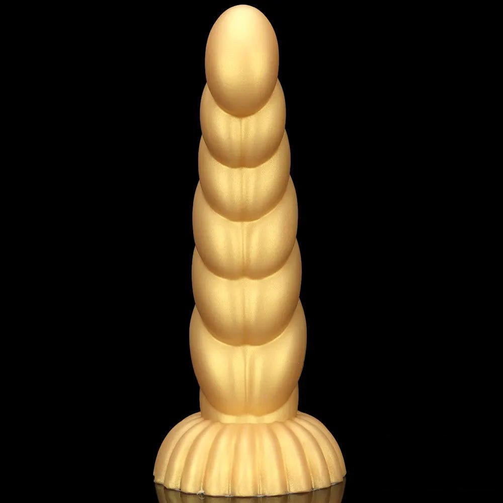 Twisted Gold Silicone Fantasy Dildo - Fantasy Dildo