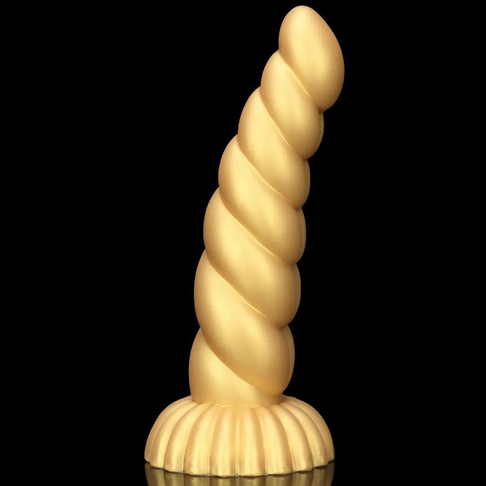 Twisted Gold Silicone Fantasy Dildo - Fantasy Dildo