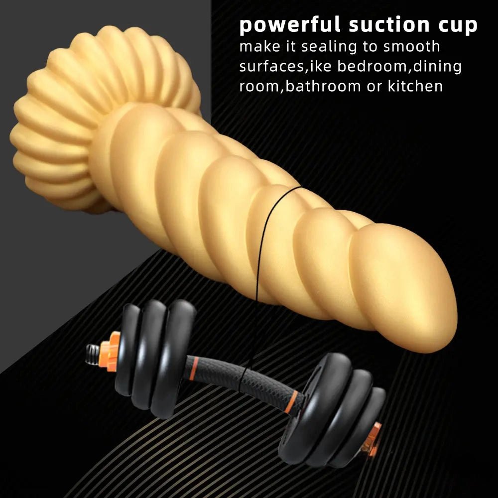 Twisted Gold Silicone Fantasy Dildo - Fantasy Dildo
