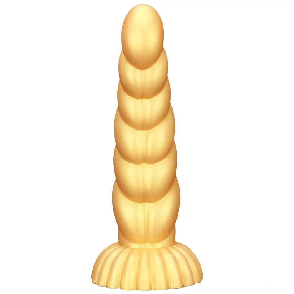 Twisted Gold Silicone Fantasy Dildo - Fantasy Dildo