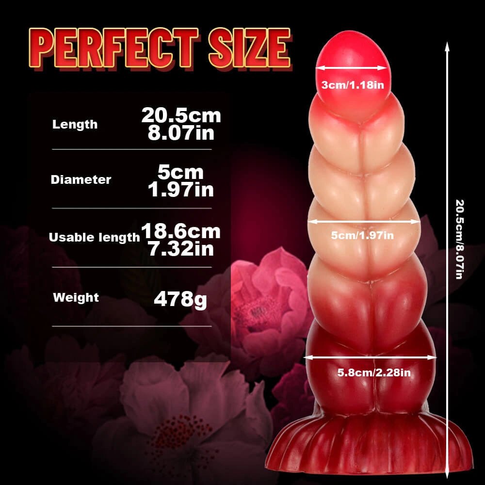 Twisted Ombre Fantasy Dildo 8 in - Silicone Fantasy Dildo