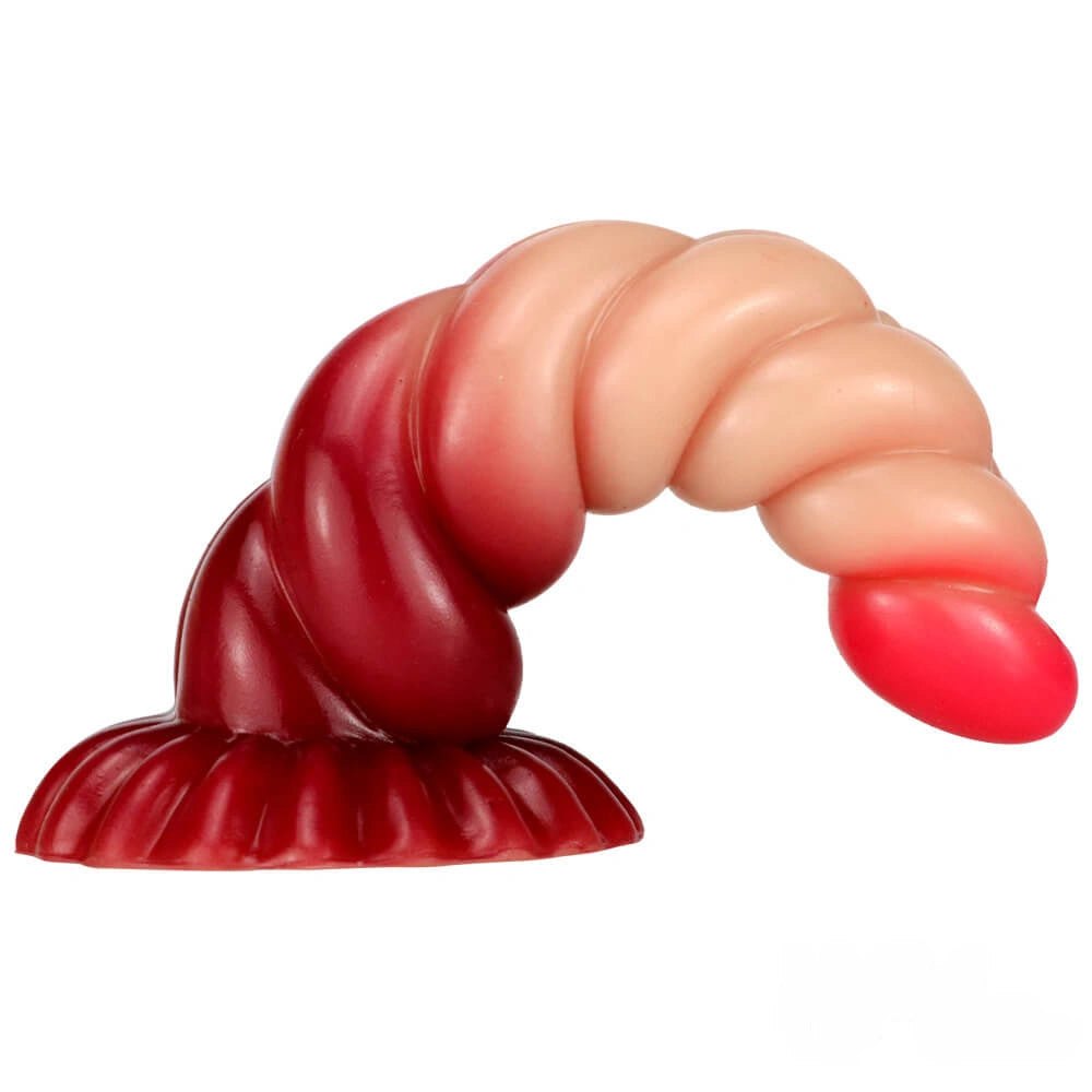 Twisted Ombre Fantasy Dildo 8 in - Silicone Fantasy Dildo