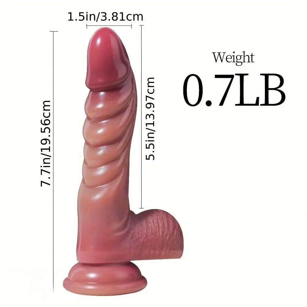 Twisted Pagoda Fantasy Dildo - Marbled Silicone Dildo