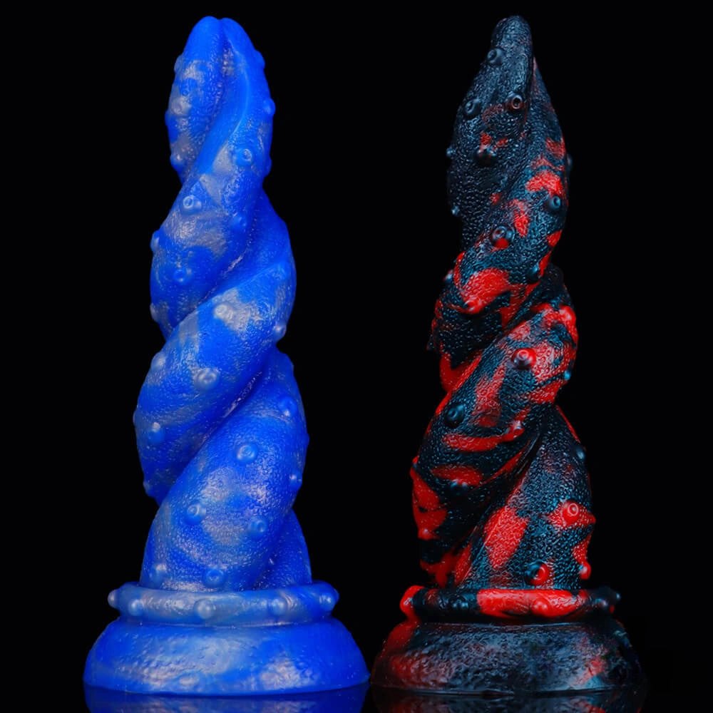 Twisted Ribbed Spiral Dildo - Suction Cup Dildo
