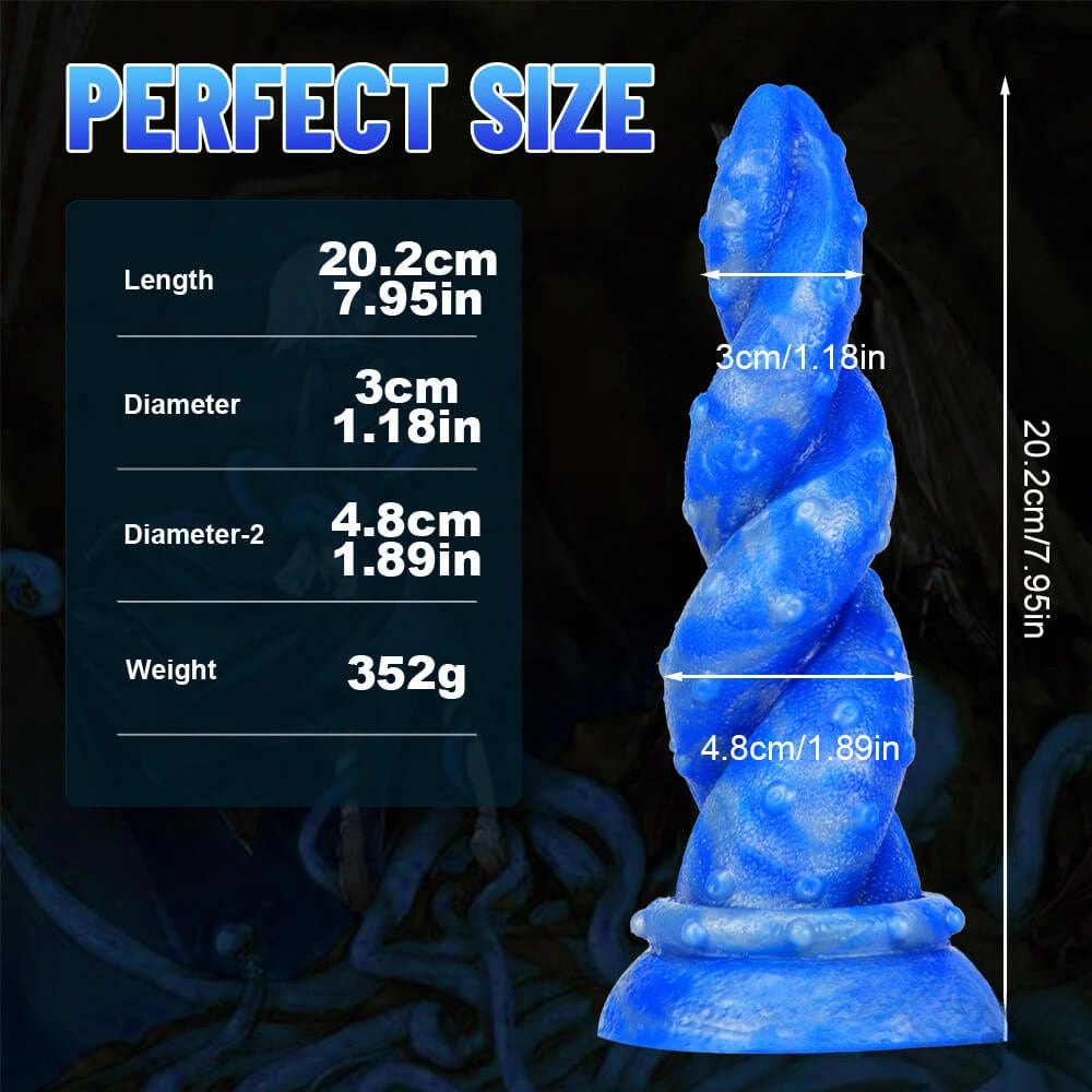 Twisted Ribbed Spiral Dildo - Suction Cup Dildo