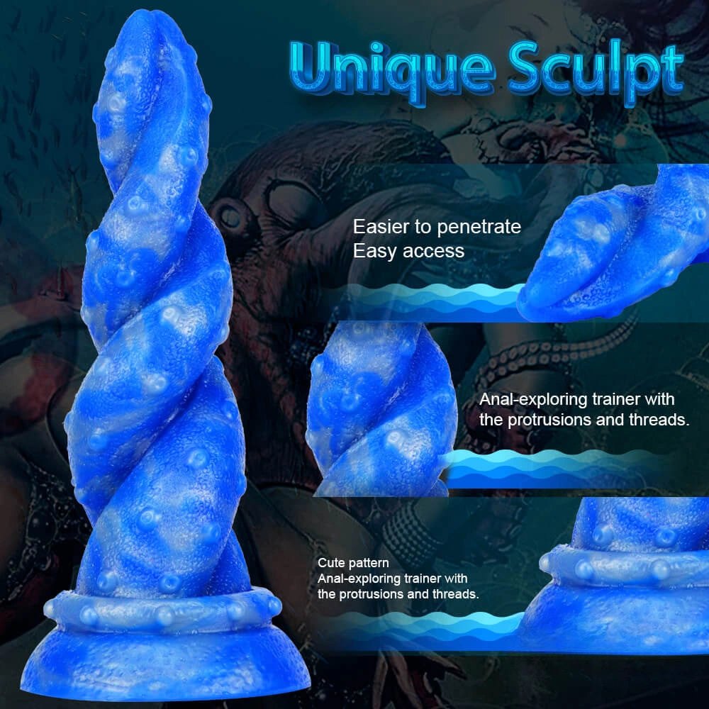 Twisted Ribbed Spiral Dildo - Suction Cup Dildo
