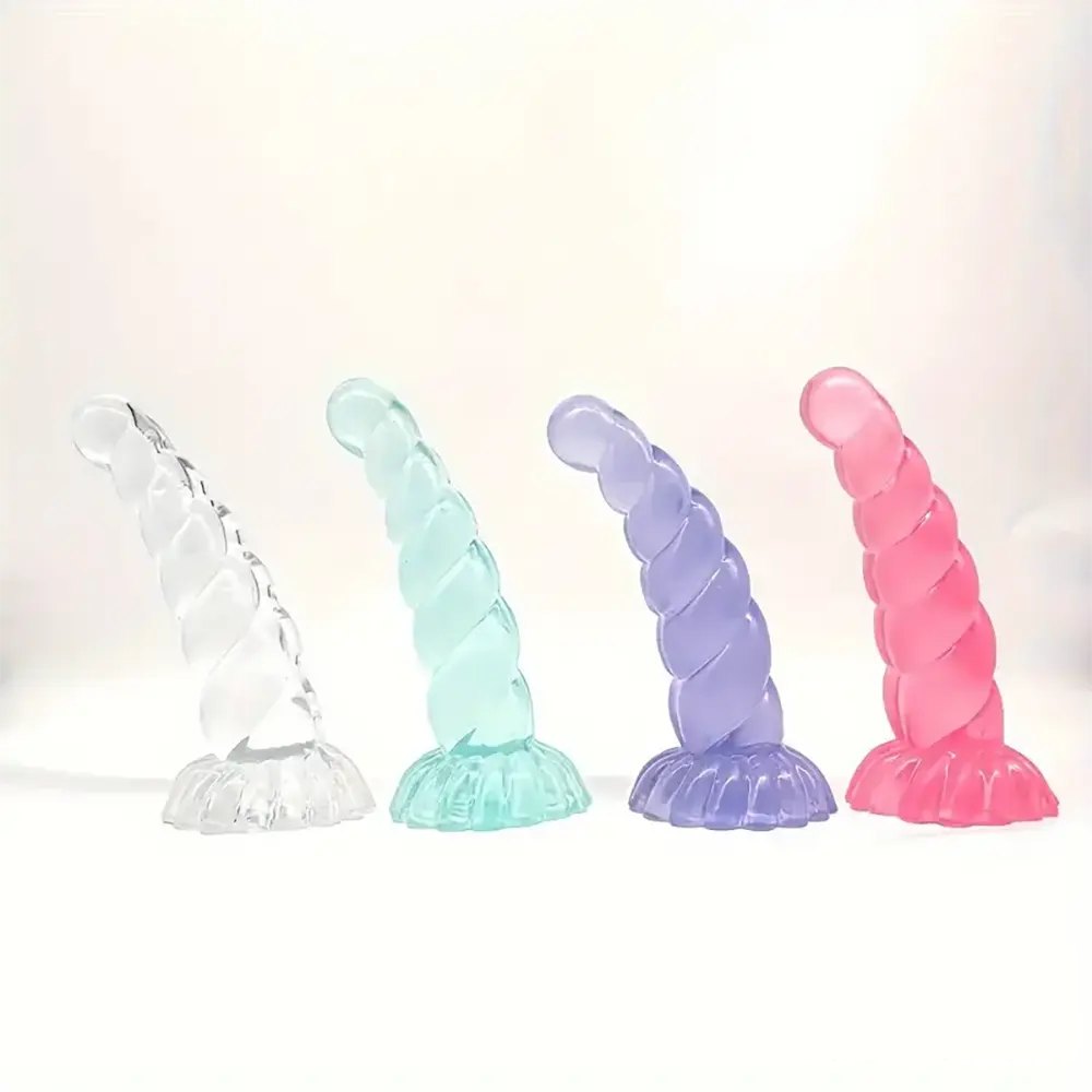 Twisted Spiral Fantasy Dildo 6.69in - Spiral Jelly Dildo