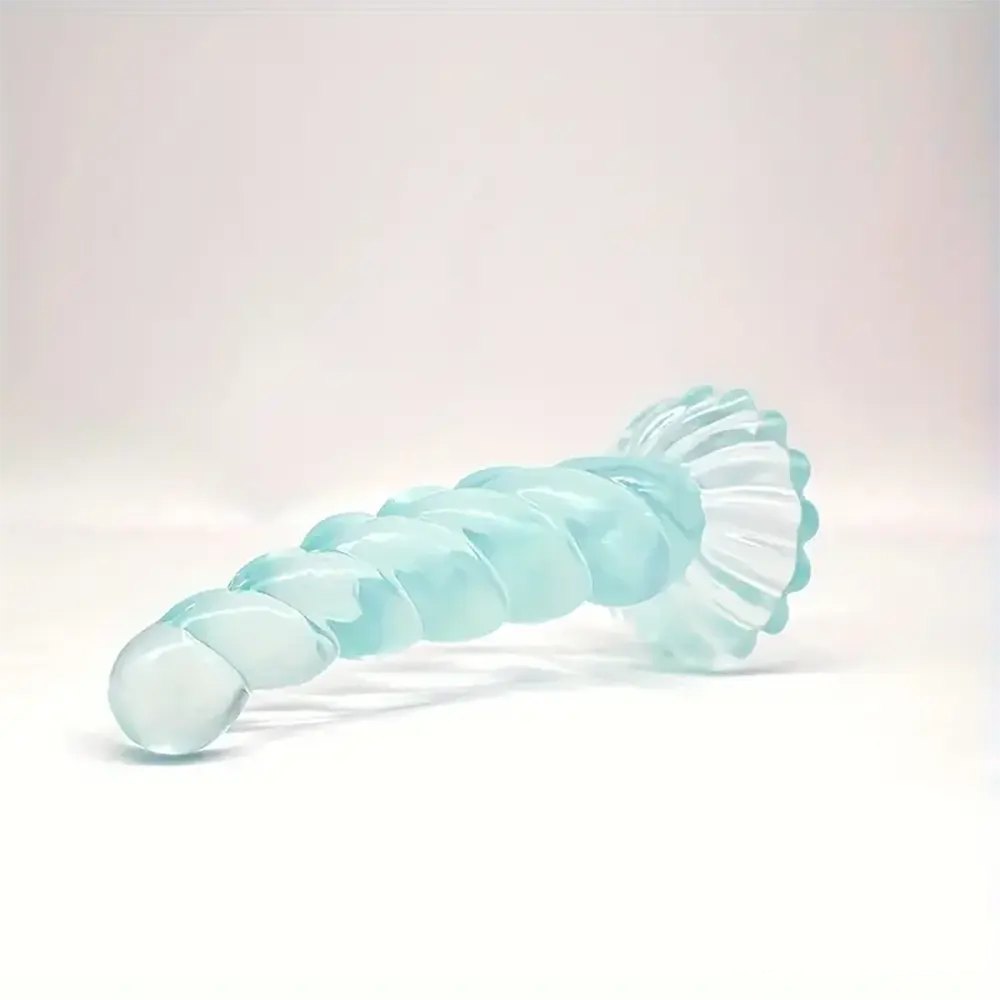 Twisted Spiral Fantasy Dildo 6.69in - Spiral Jelly Dildo