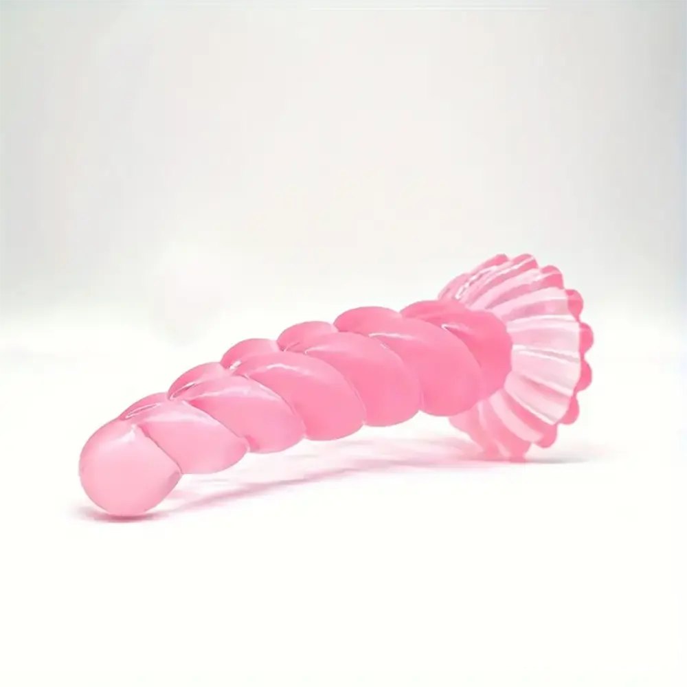 Twisted Spiral Fantasy Dildo 6.69in - Spiral Jelly Dildo