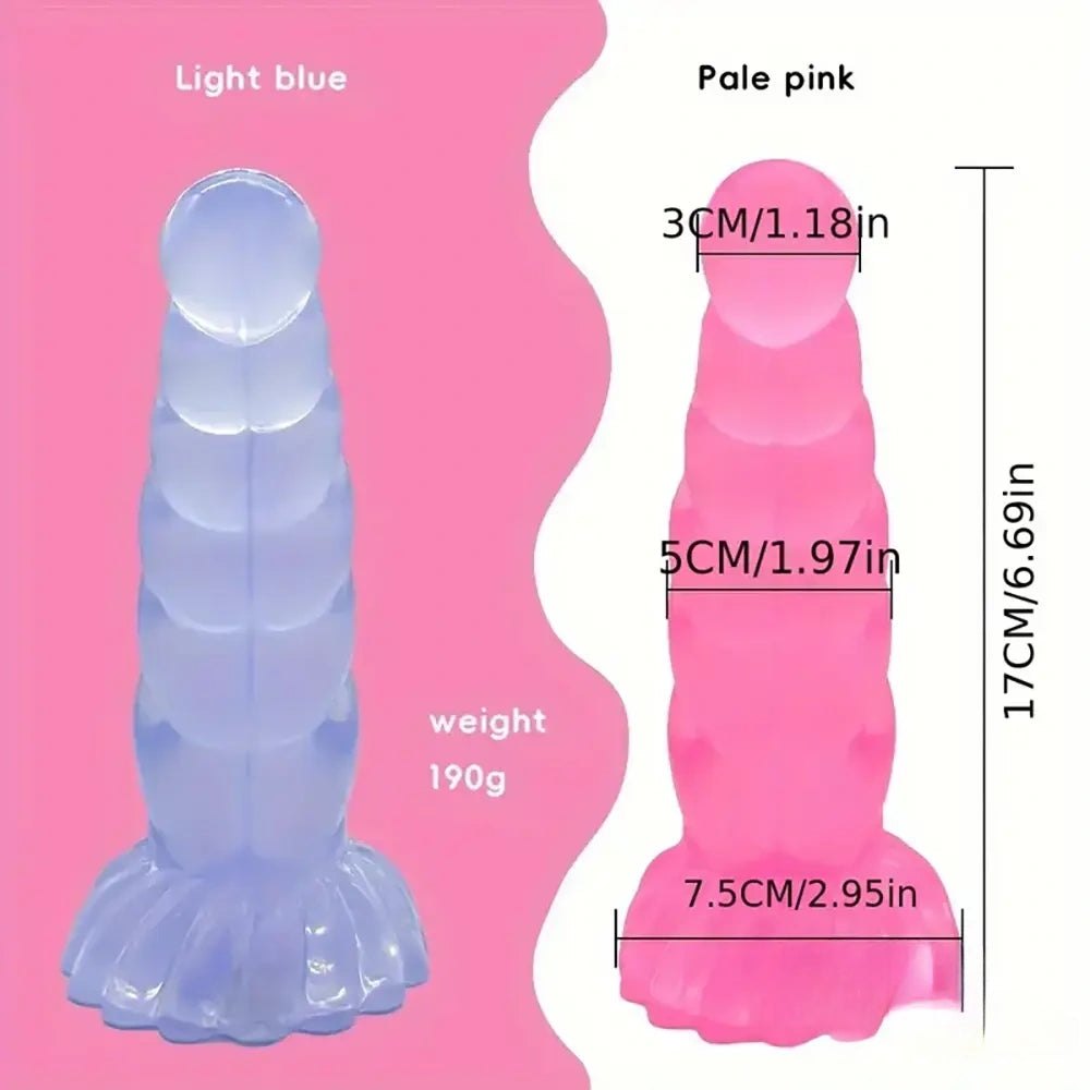 Twisted Spiral Fantasy Dildo 6.69in - Spiral Jelly Dildo