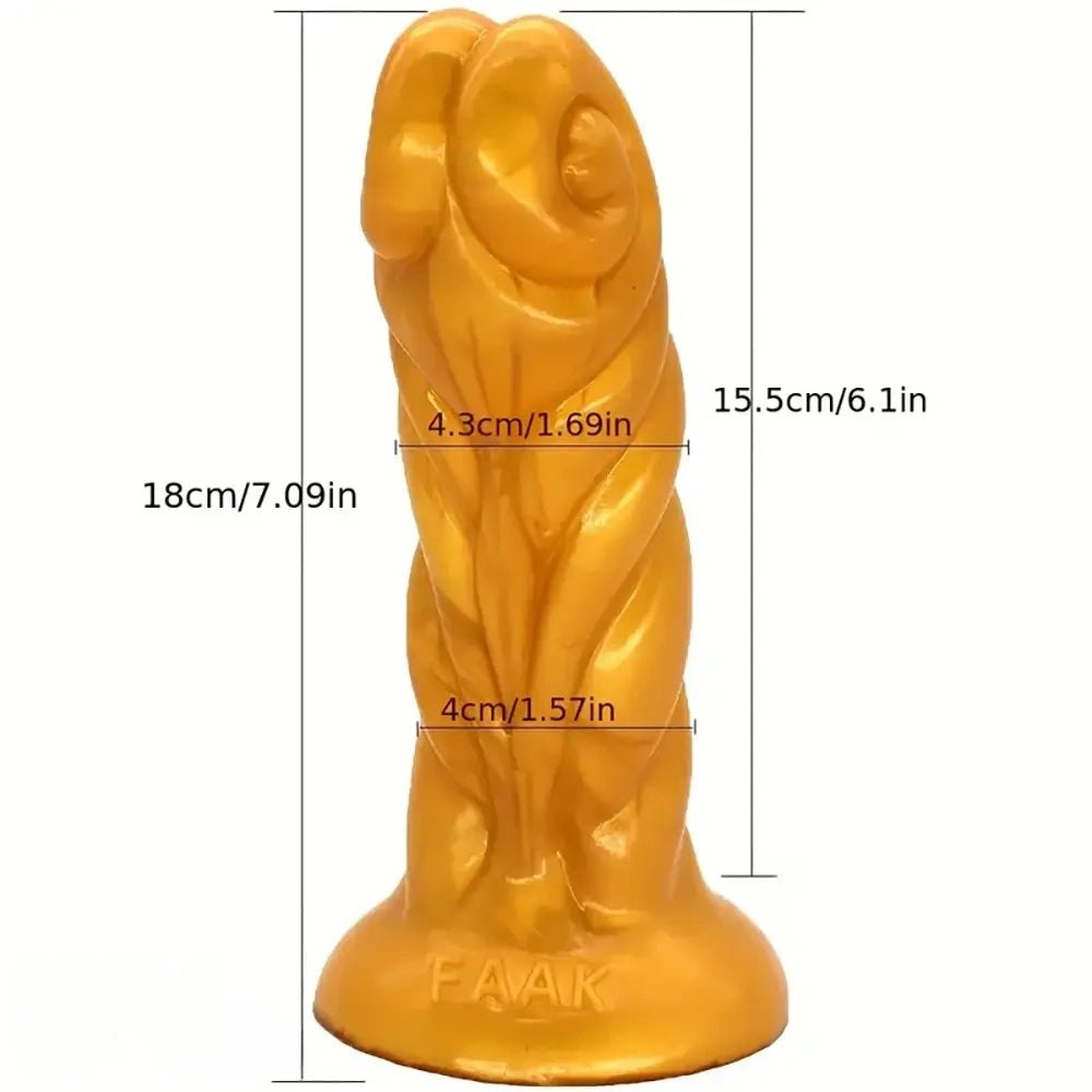 Twisted Spiral Fantasy Dildo - PVC Spiral Fantasy Dildo