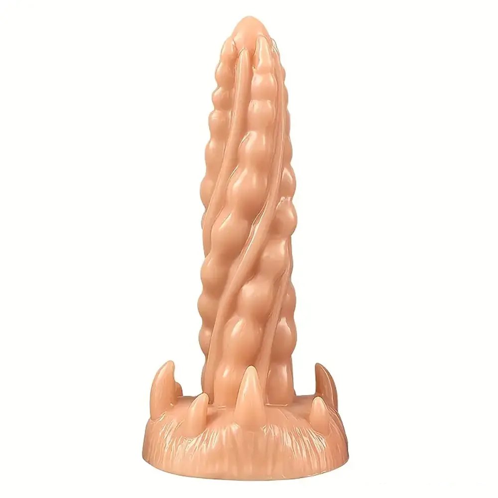 Twisted Spiral Fantasy Dildo - PVC Suction Base Dildo