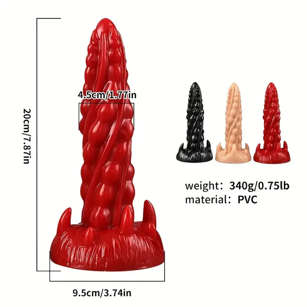 Twisted Spiral Fantasy Dildo - PVC Suction Base Dildo