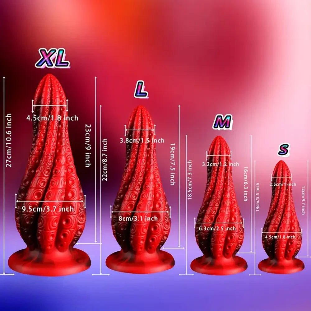 Twisted Tentacle Fantasy Dildo - Dragon Dildo, Four Sizes