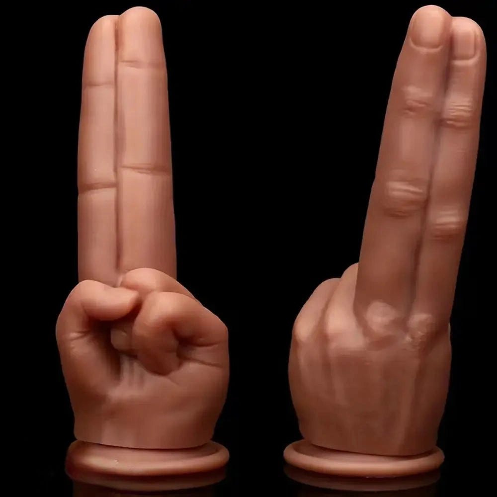 Two Finger Hand Fantasy Dildo - Silicone Hand Shaped Dildo