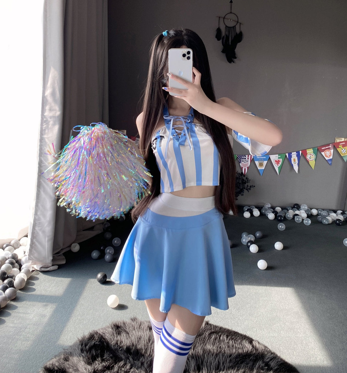 Two-Tone Cheerleading Costume - Sexy Roleplay Costume