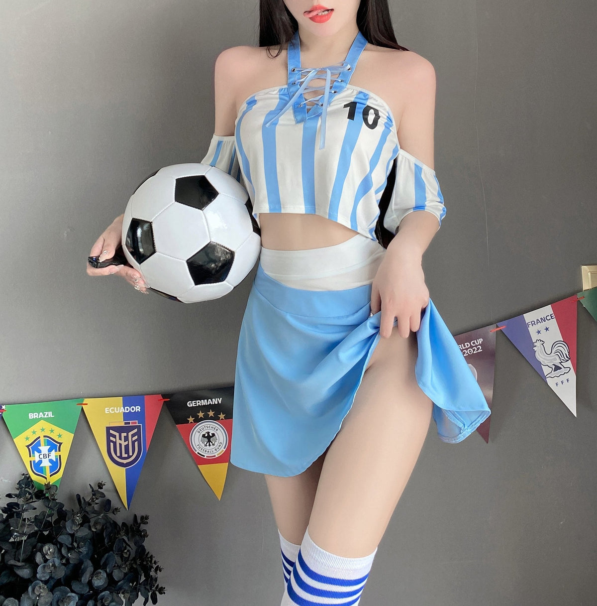 Two-Tone Cheerleading Costume - Sexy Roleplay Costume