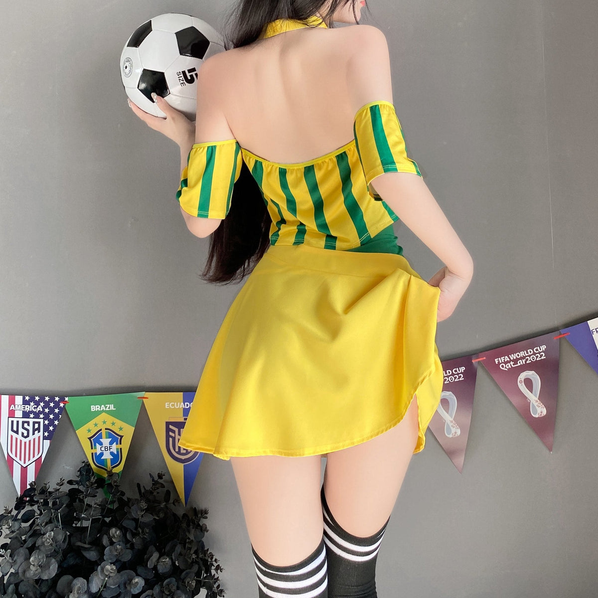 Two-Tone Cheerleading Costume - Sexy Roleplay Costume