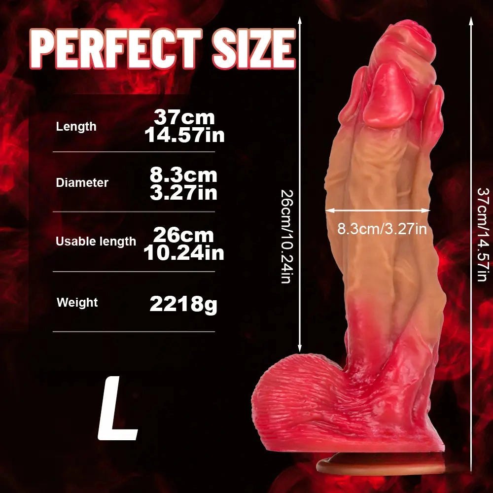 Two-Tone Fantasy Knot Dildo - Huge Fantasy Dildo