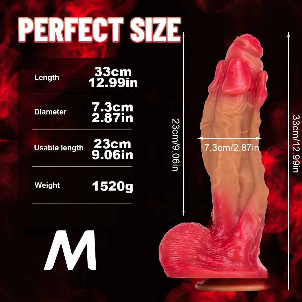 Two-Tone Fantasy Knot Dildo - Huge Fantasy Dildo