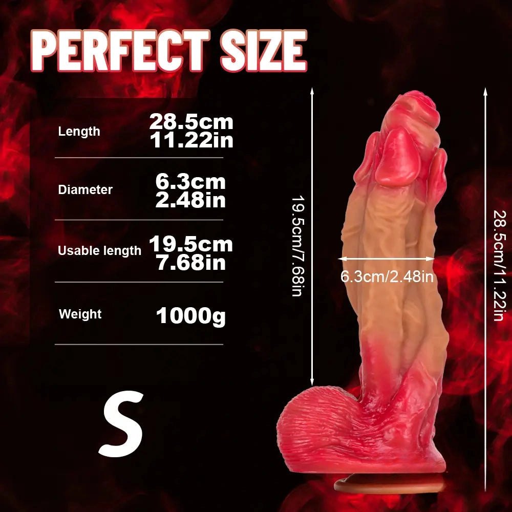 Two-Tone Fantasy Knot Dildo - Huge Fantasy Dildo