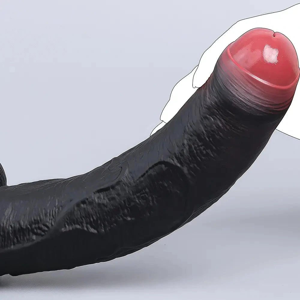 Uncut Suction Cup Dildo - Black Suction Cup Dildo