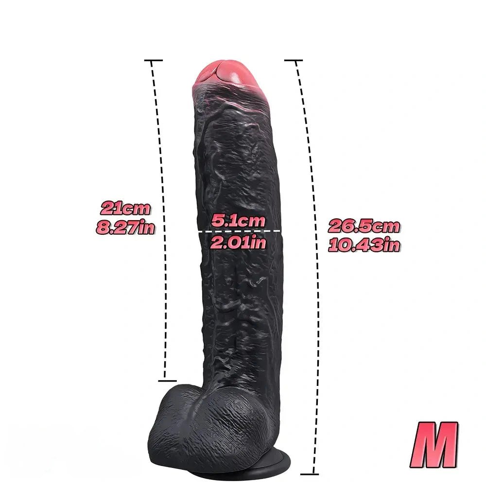 Uncut Suction Cup Dildo - Black Suction Cup Dildo