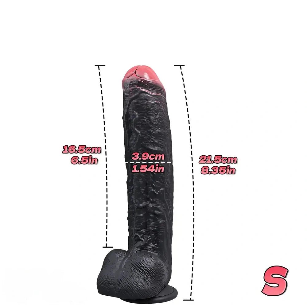 Uncut Suction Cup Dildo - Black Suction Cup Dildo