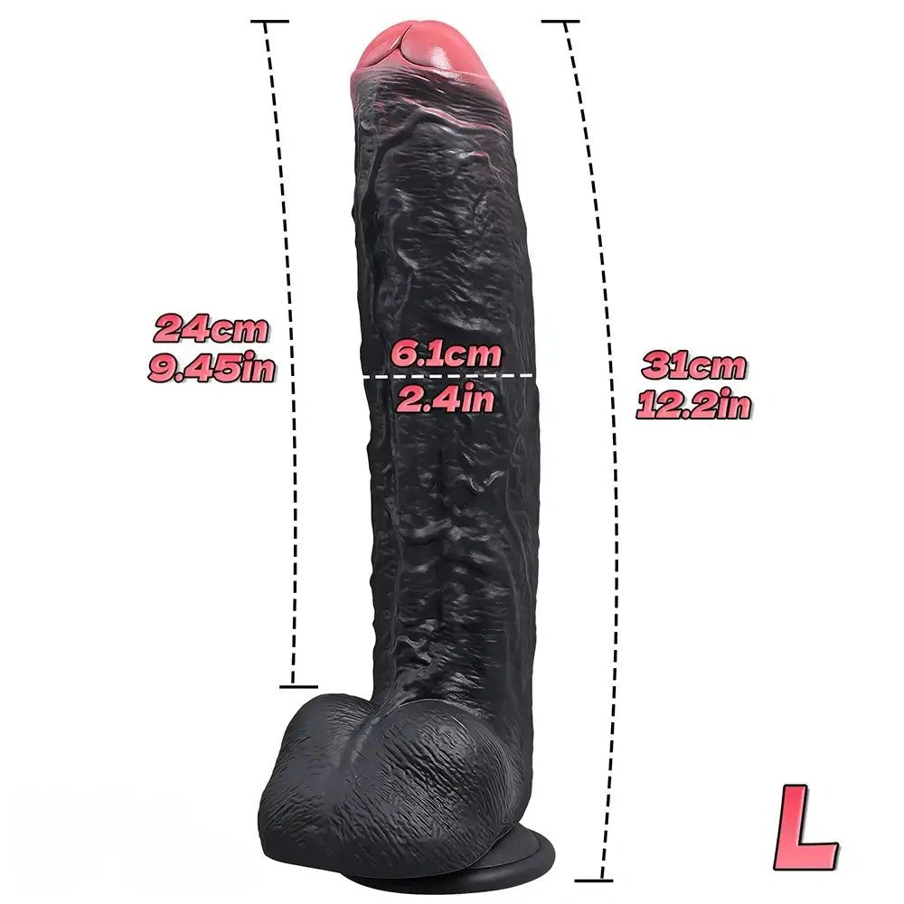 Uncut Suction Cup Dildo - Black Suction Cup Dildo