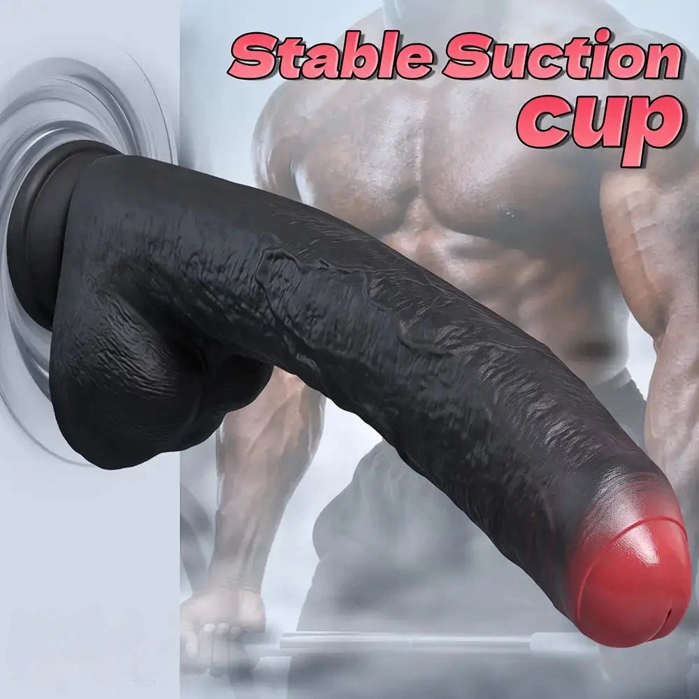 Uncut Suction Cup Dildo - Black Suction Cup Dildo