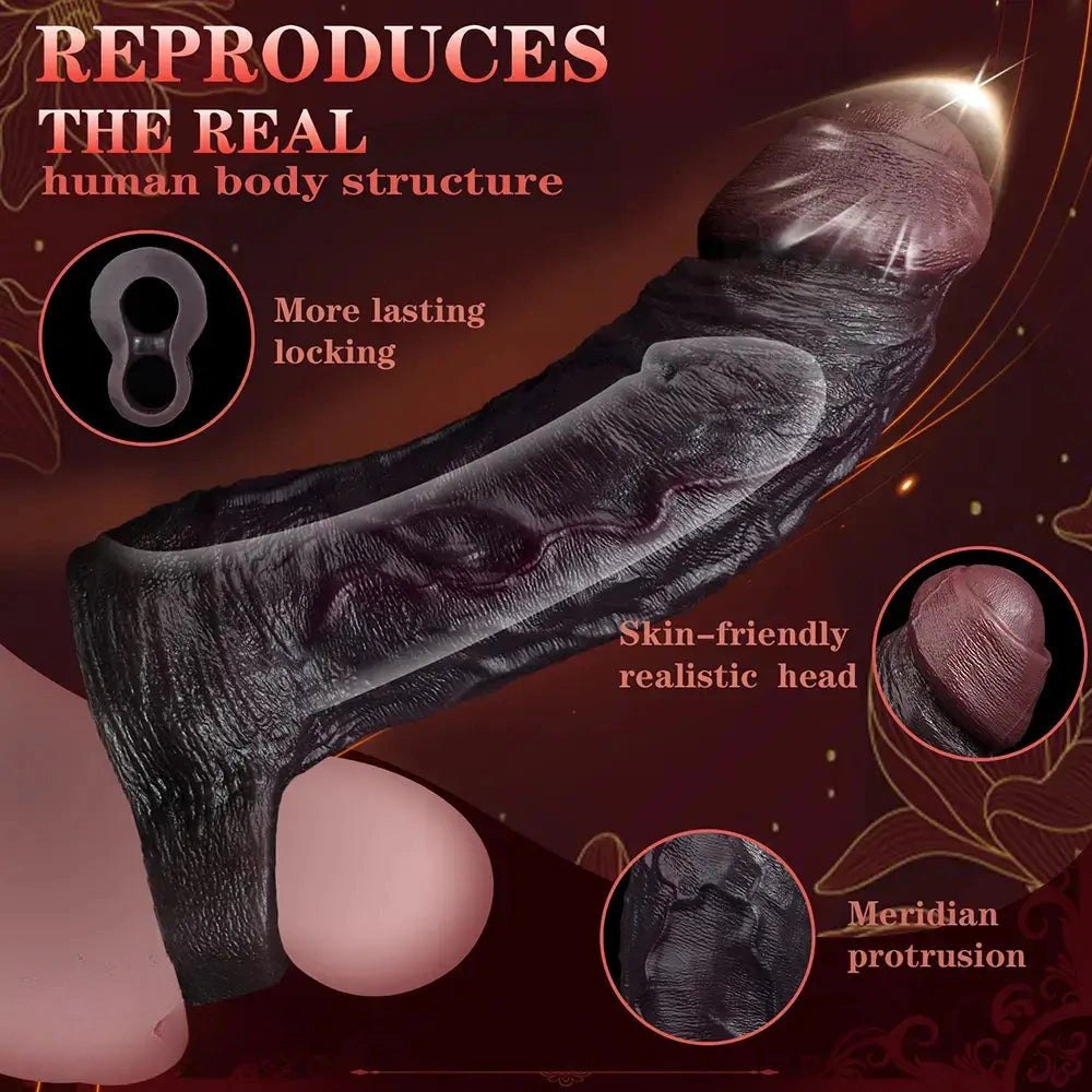 Uncut Coffee Realistic Dildo - Big Suction Cup Dildo