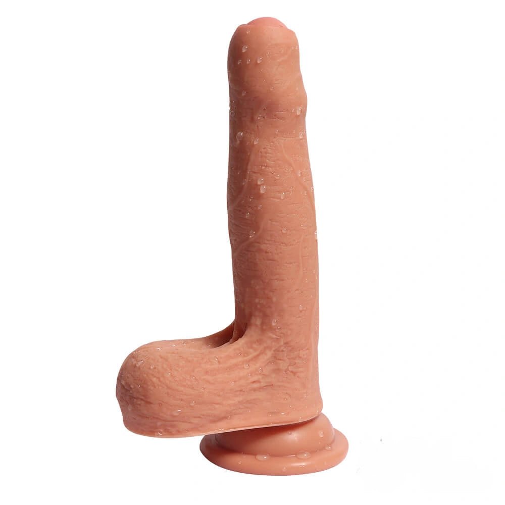 Uncut Double Layer Dildo 7.09in - Suction Cup Dildo