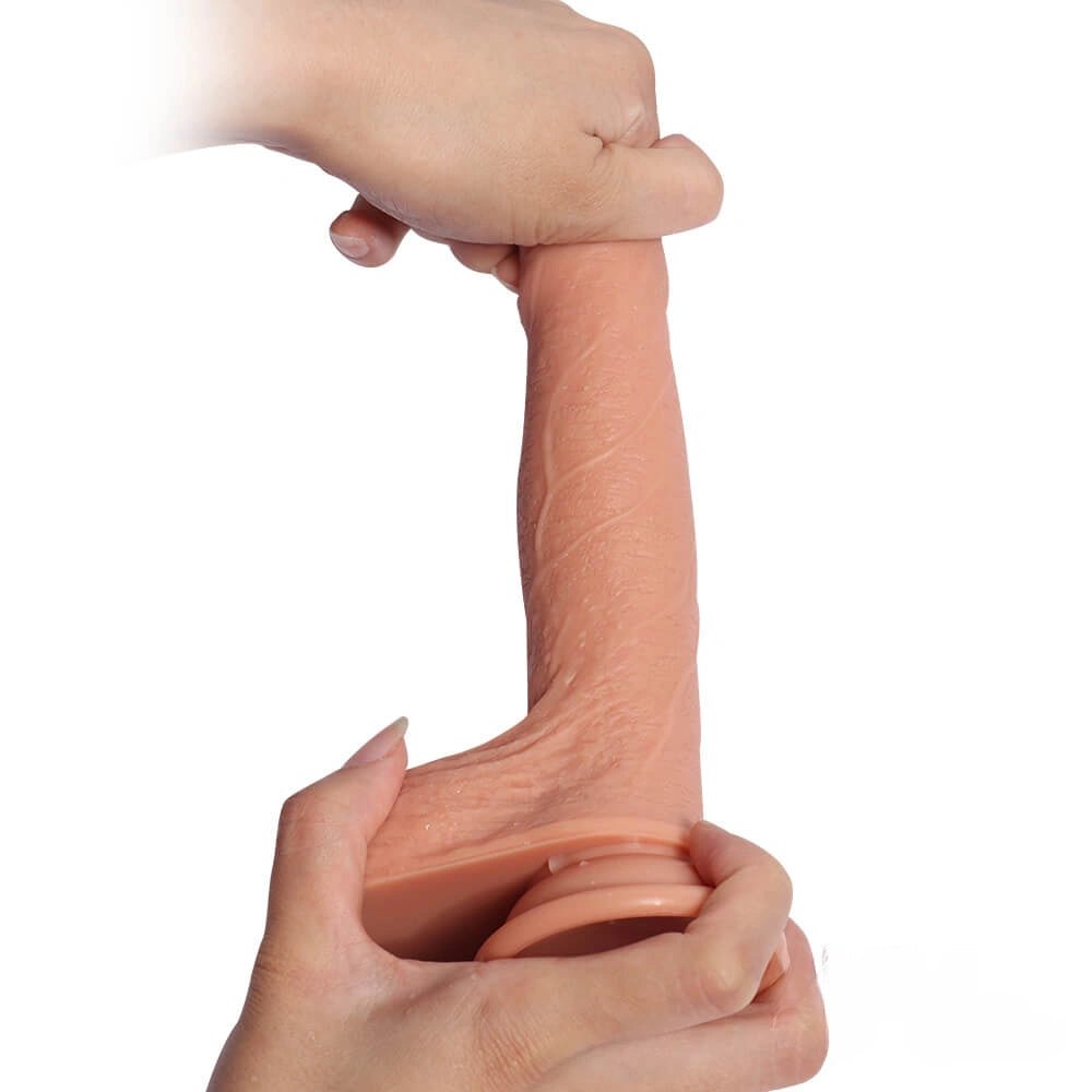 Uncut Double Layer Dildo 7.09in - Suction Cup Dildo